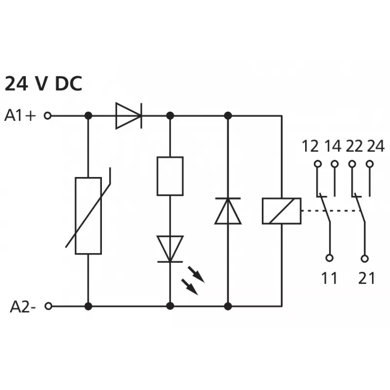 METZ CONNECT módulo de acoplamiento de 2 hilos KRA-M8/21-21 24DC (11061925)