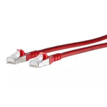 METZ BTR NETCOM 130845A566-E Cable de conexión Cat6A, RJ45 macho a macho, 15 m, rojo