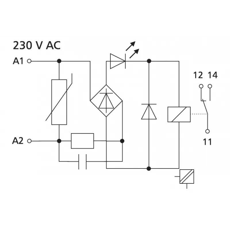 METZ CONNECT KRA-M6/21 relé de potencia blanco (11061505)