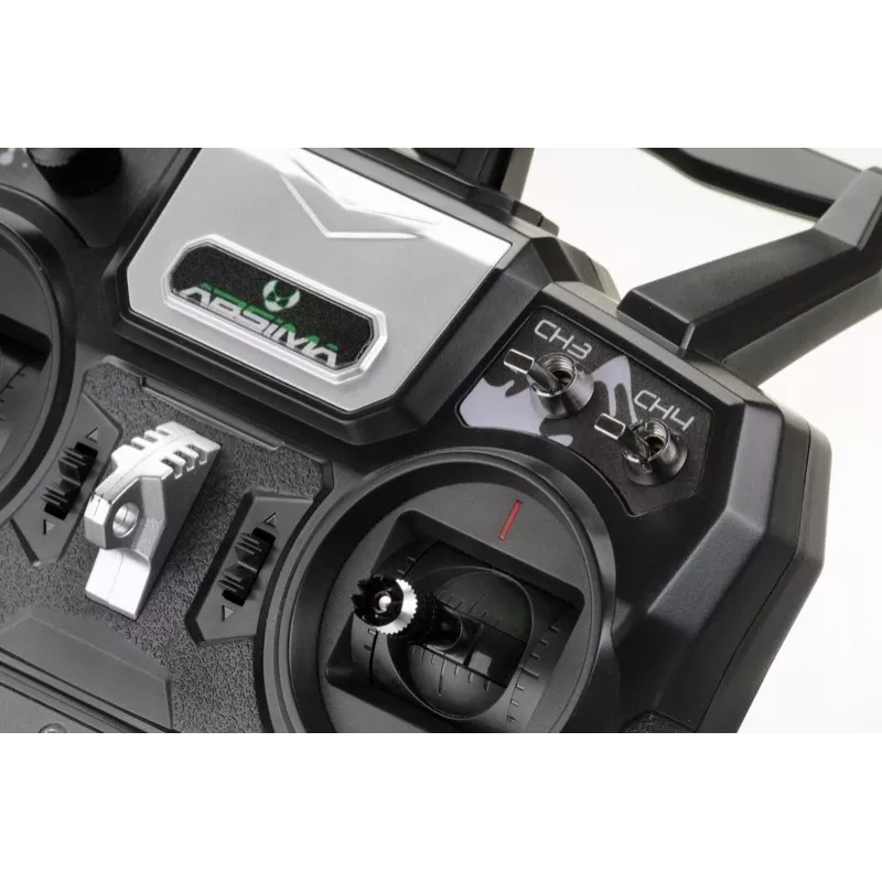 Absima SR4S emisora de stick 4 canales 2,4 GHz con receptor, negra
