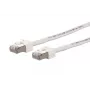 METZ CONNECT Ultraflex500 Cable de parcheo CAT 6 S/FTP, conector macho RJ-45 a conector macho RJ-45, 1,0 m, blanco, libre de halógenos 13084V1088-E