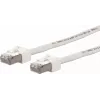 METZ CONNECT Ultraflex500 Cable de parcheo CAT 6 S/FTP, conector macho RJ-45 a conector macho RJ-45, 1,0 m, blanco, libre de halógenos 13084V1088-E