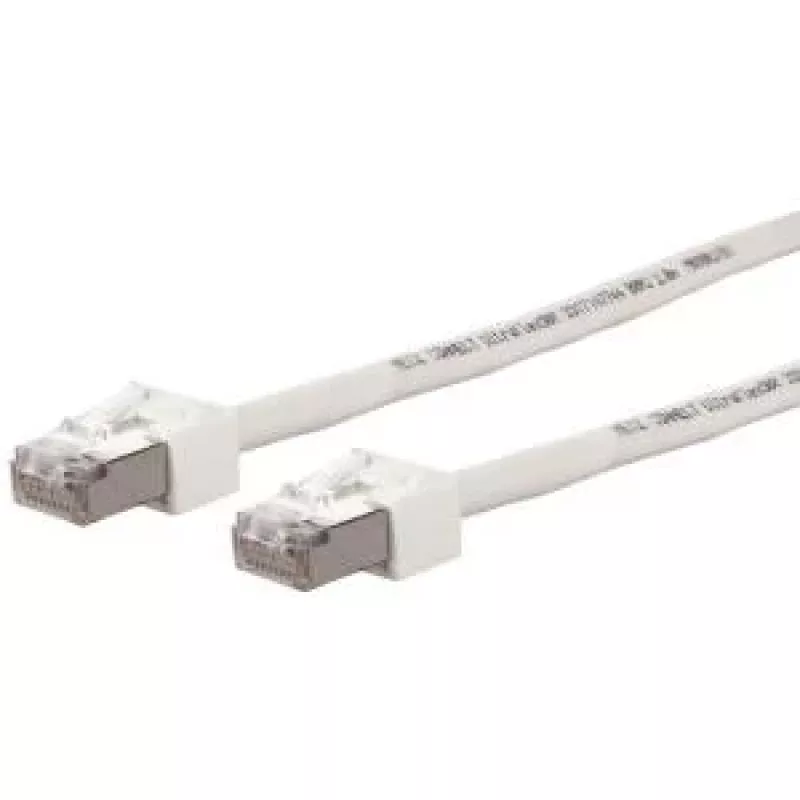 METZ CONNECT Ultraflex500 Cable de parcheo CAT 6 S/FTP, conector macho RJ-45 a conector macho RJ-45, 1,0 m, blanco, libre de halógenos 13084V1088-E