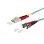 METZ OpDAT 151J1JOAOA0E Cable de conexión de fibra óptica LC-Duplex a ST OM3 Multimode, 10 m
