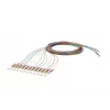 METZ CONNECT 150N1JO0020E Cable de parcheo de fibra óptica multimodo OM4, 12x LC dúplex, 2 m, núcleo de 50 µm, multicolor