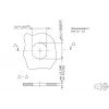METZ CONNECT M12 BU8 371 - Toma empotrable M12, 8 polos, codificación A, conector hembra, montaje posterior, pines de soldadura, IP67
