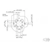 METZ CONNECT M12 BU8 371 - Toma empotrable M12, 8 polos, codificación A, conector hembra, montaje posterior, pines de soldadura, IP67