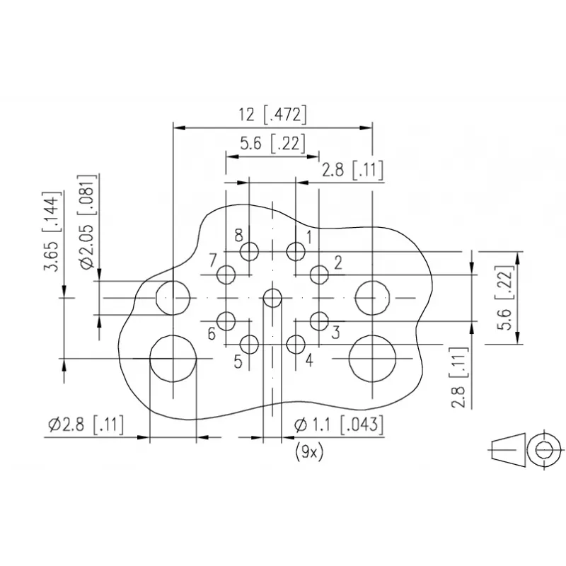 METZ Connect MMT471A315 Conector hembra PCB de 8 polos, paso 3,5 mm, conexión por tornillo, verde