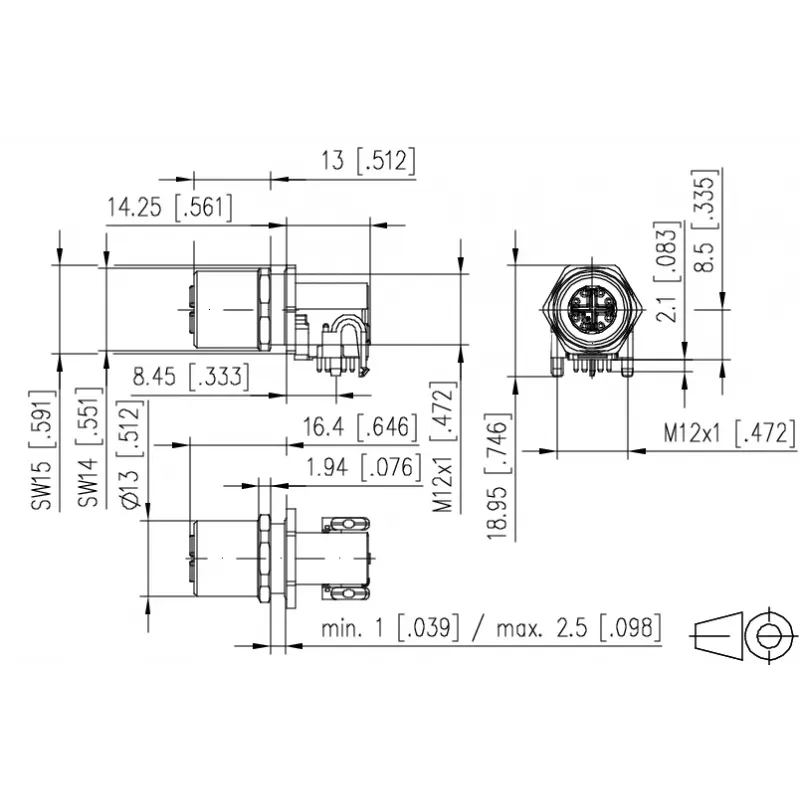 METZ Connect MMT471A315 Conector hembra PCB de 8 polos, paso 3,5 mm, conexión por tornillo, verde