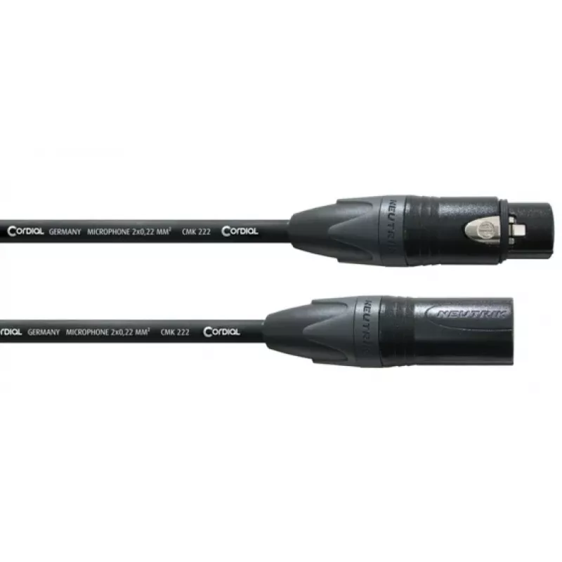 Cordial CPM 3 FM cable de micrófono XLR 3m negro 11037