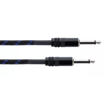 Cordial 14770 cable de audio jack mono 6,3 mm TS a 6,3 mm TS 5 m negro/azul textil