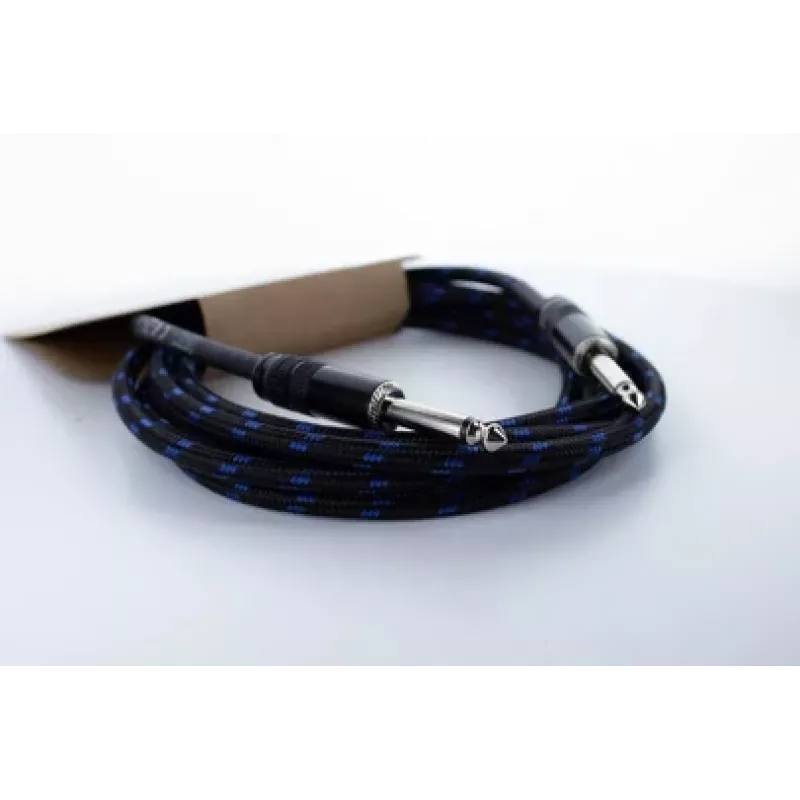 Cordial 14770 cable de audio jack mono 6,3 mm TS a 6,3 mm TS 5 m negro/azul textil