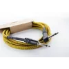 Cordial 14776 cable para instrumentos 6,3mm jack mono a 6,3mm jack mono, 3m, negro/amarillo textil