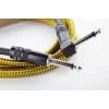 Cordial 14776 cable para instrumentos 6,3mm jack mono a 6,3mm jack mono, 3m, negro/amarillo textil