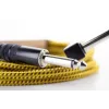 Cordial 14776 cable para instrumentos 6,3mm jack mono a 6,3mm jack mono, 3m, negro/amarillo textil
