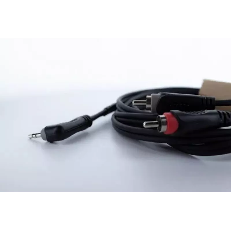 Cordial 14860 cable adaptador en Y de audio 3,5 mm jack a 2x RCA 3m negro