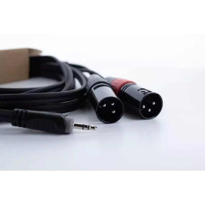 Cordial EY 1.5 WMM cable adaptador en Y XLR - 3,5 mm TRS a 2x conector macho XLR, 1,5 m 14871
