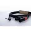 Cordial EY 3 WRMM cable adaptador en Y XLR 3m negro - conector 3,5mm TRS a 2x conector macho XLR 3 polos, OFC, apantallamiento en espiral 14875