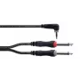 Cordial 14869 cable adaptador en Y de audio 3,5mm jack estéreo a 2x 6,3mm jack mono 5m negro