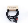 Cordial EY 1 WMM cable adaptador en Y XLR, 3,5mm TRS a 2x XLR macho, 1m, OFC, apantallamiento en espiral, negro 14870