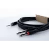 Cordial 14876 cable adaptador en Y de audio 6,3 mm jack estéreo a 2x 6,3 mm jack mono 1 m negro