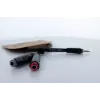 Cordial 14892 cable adaptador en Y de audio, conector macho jack estéreo 3,5 mm a dos conectores hembra jack mono 6,3 mm, 0,3 m, PVC negro