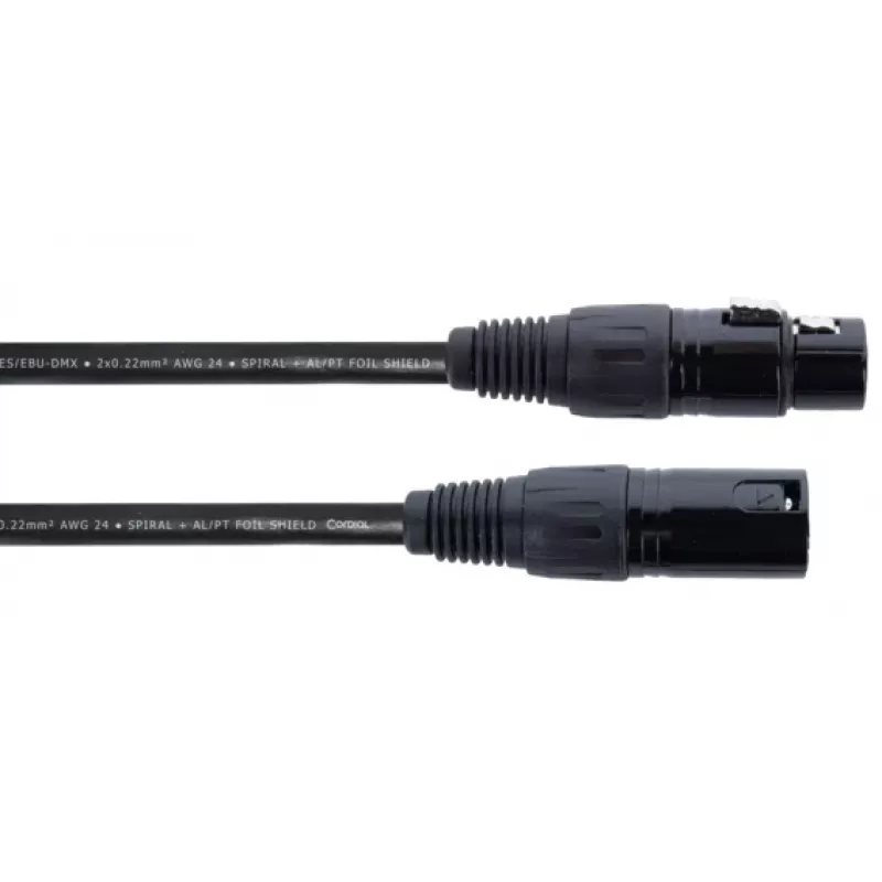 Cordial ED 0.5 FM cable de conexión XLR [1x XLR hembra 3 polos - 1x XLR macho 3 polos] 0,50 m negro (14898)