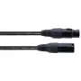 Cordial ED 0.5 FM cable de conexión XLR [1x XLR hembra 3 polos - 1x XLR macho 3 polos] 0,50 m negro (14898)