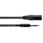 Cable de audio Cordial EM 1.5 MV XLR a jack TRS 6,3mm 1,5m negro 14811