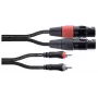Cable de audio Cordial EU 1.5 FC XLR a RCA 1,5m negro 14852
