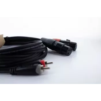 Cable de audio Cordial EU 1.5 FC XLR a RCA 1,5m negro 14852