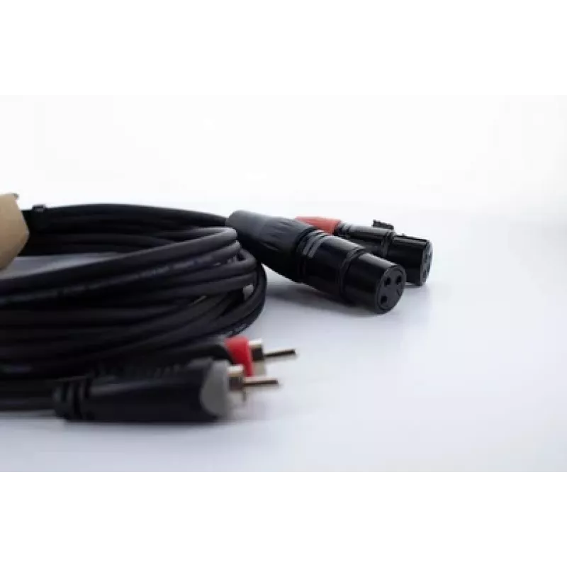 Cable de audio Cordial EU 1.5 FC XLR a RCA 1,5m negro 14852