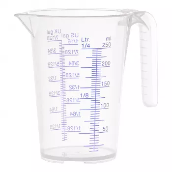 Vaso medidor Pressol 07 060 0,25 L PP transparente con vertedor y asa