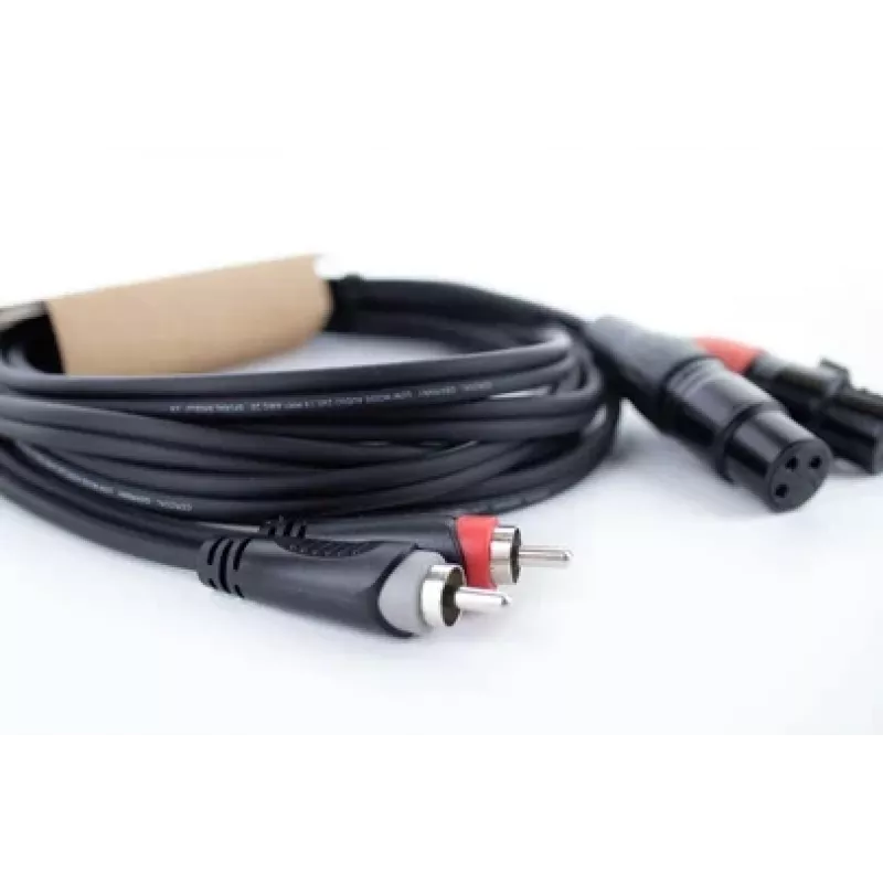 Cable de conexión Cordial EU 1 FC XLR a RCA 1 m negro (14851)