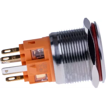 Pulsador JOY-IT BUTTON22B-M-GR (contacto de cierre), 22mm, 250V AC 7A, 1 NO, IP67, IK10, verde