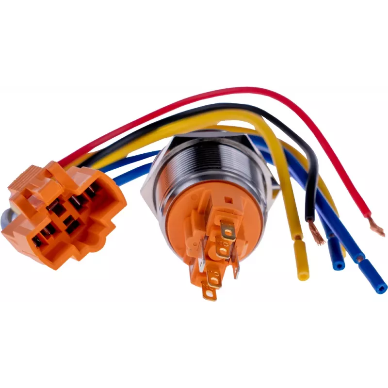 Pulsador JOY-IT BUTTON22B-M-GR (contacto de cierre), 22mm, 250V AC 7A, 1 NO, IP67, IK10, verde