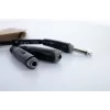 Cordial EY 0.3 PGG cable adaptador en Y 1x conector macho jack mono de 6,3 mm a 2x conectores hembra jack mono de 6,3 mm 0,3m negro 14884