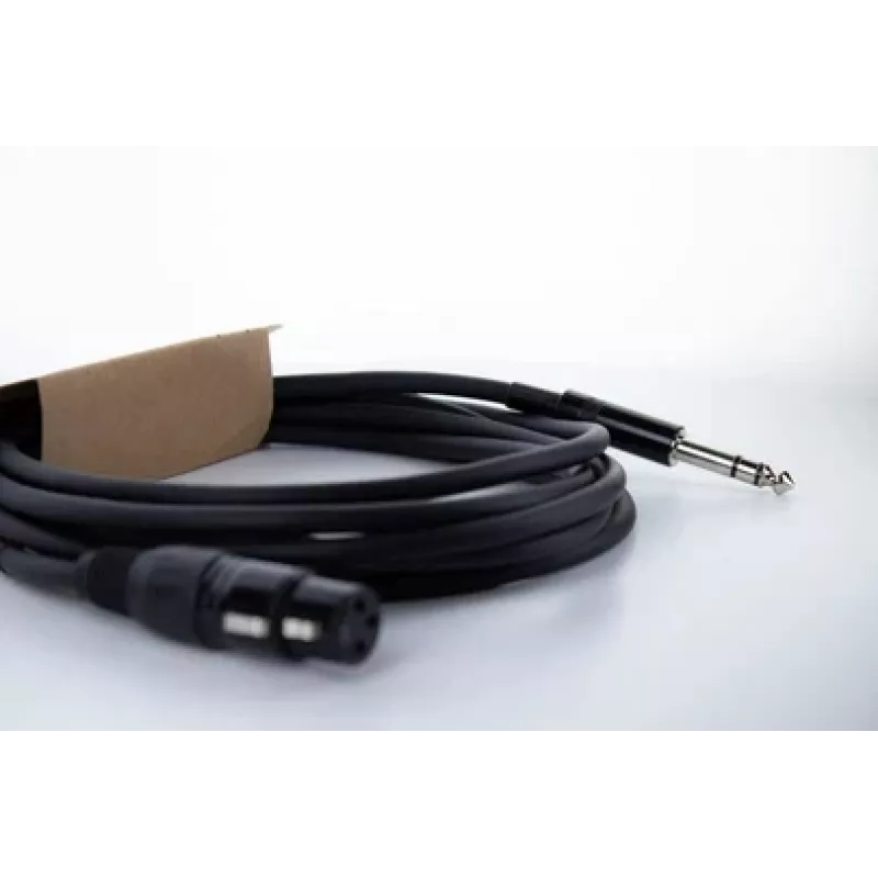 Cordial EM 3 FV cable de jack XLR a TRS de 6,3 mm 3m negro 14822