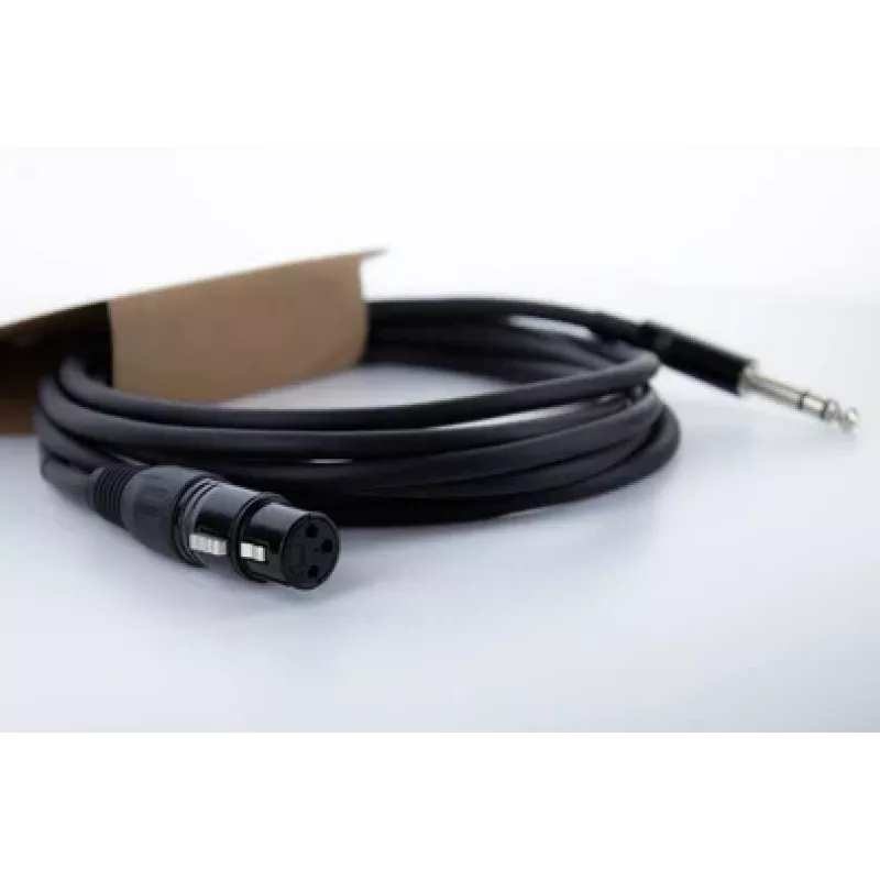 Cordial EM 6 FV cable de audio XLR a jack TRS de 6,3 mm, 6 m, negro 14823