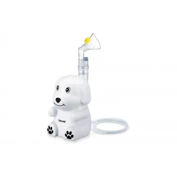 Beurer IH 24 Kids nebulizador de compresor con mascarillas para niños y adultos, tamaño de partícula de 3,16 µm, capacidad de llenado de 8 ml, funcionamiento silencioso 60309