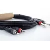 Cordial 14839 cable de audio jack mono de 6,3mm a RCA 1m negro