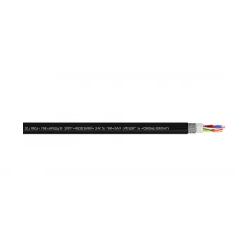 Cable de red Cordial 15541 CAT 5e S/UTP, RJ45, 20 m, negro, funda de PUR