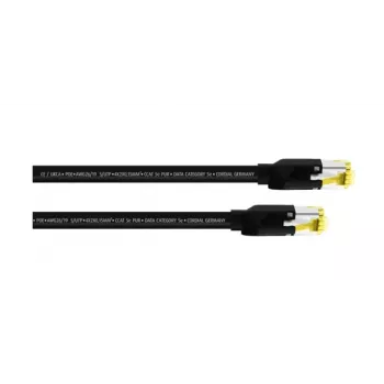 Cable de red Cordial 15541 CAT 5e S/UTP, RJ45, 20 m, negro, funda de PUR