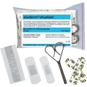 SÖHNGEN Set de recambio para dispensador de tiritas infantiles, 115 uds., hipoalergénicas, motivos infantiles 1009924