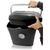 LMG DWS-1012CD destructora de documentos con corte en partículas y contenedor separado para CD/DVD, nivel de seguridad P-4, 10-12 hojas, 21L