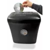 LMG DWS-1012CD destructora de documentos con corte en partículas y contenedor separado para CD/DVD, nivel de seguridad P-4, 10-12 hojas, 21L