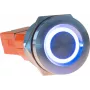 JOY-IT Button22T-01 Pulsador (contacto normalmente abierto), LED rojo/azul, 22mm, IP68, IK10