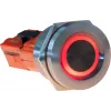 JOY-IT Button22T-01 Pulsador (contacto normalmente abierto), LED rojo/azul, 22mm, IP68, IK10