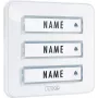 M-E MODERN-ELECTRONICS KTA-3 W Panel de pulsadores de timbre para 3 viviendas, blanco