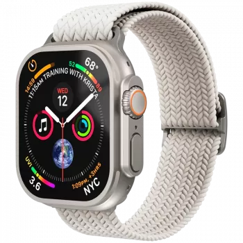 VONMÄHLEN Woven Loop para Apple Watch 40/41/42mm, crema